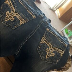 Rock Revival “Boris” easy boot cut, jeans. Size 36 petite.